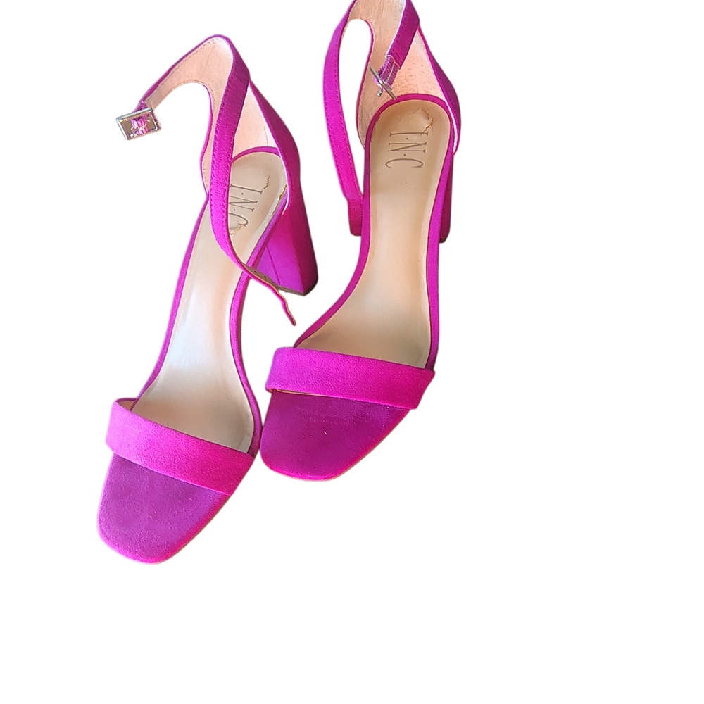 INC Adjustable Elegant Pink Ankle Strap Women's Heels Stiletto Size 8.5